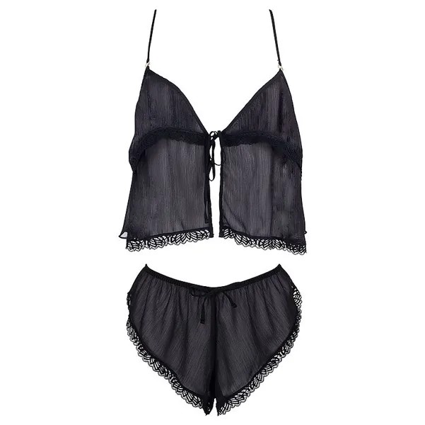 Комплект майка и шорты Bluebella Pia Crop, 2 предмета, черный