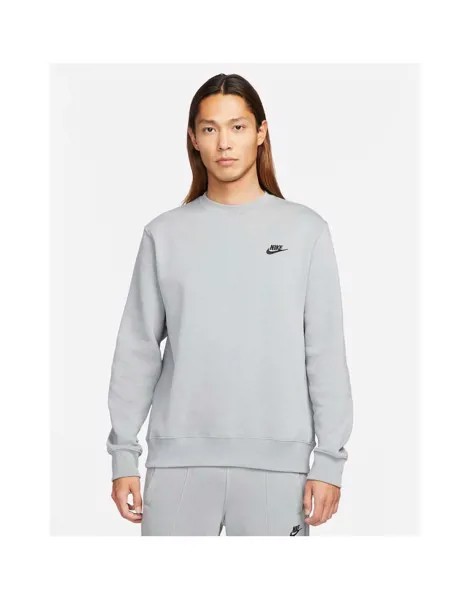 Серый флисовый свитшот Nike Club