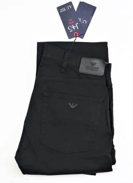 Новые мужские черные брюки чинос ARMANI JEANS Slim Fit J45 Размер W32 L34 Брюки AJ Jeans
