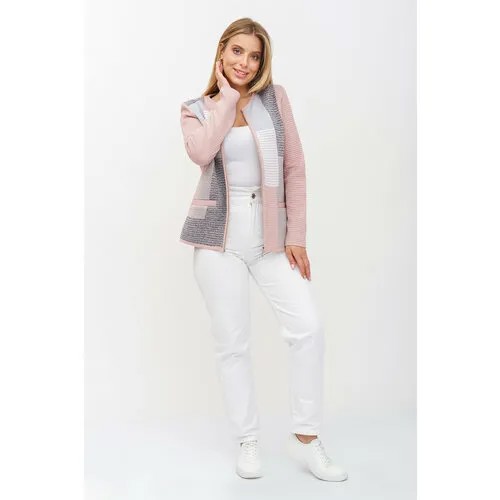 Пиджак Текстильная Мануфактура, размер 50, белый, розовый