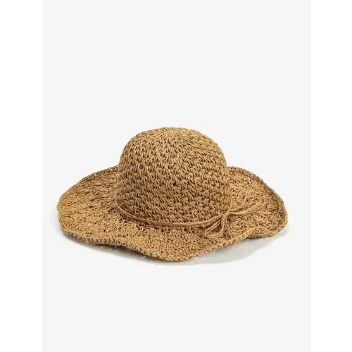Шляпа KOTON Женская пляжная шляпа, размер T, коричневый