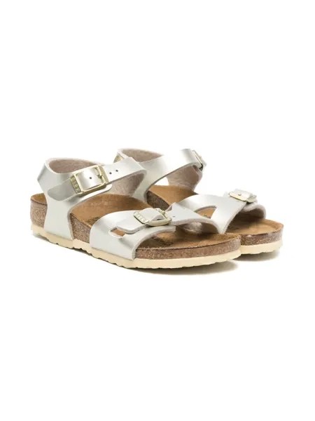 Birkenstock Kids сандалии Rio с эффектом металлик