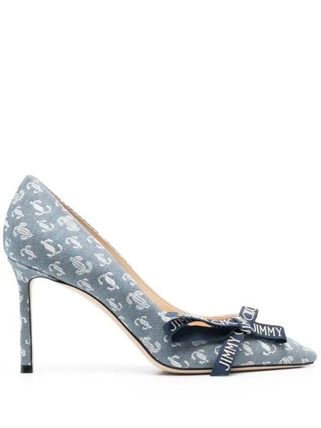 Jimmy Choo джинсовые туфли с логотипом, синий
