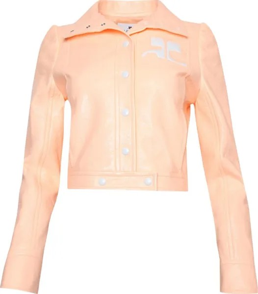 Куртка Courrèges Iconic Vinyl Jacket Bleached Orange, оранжевый