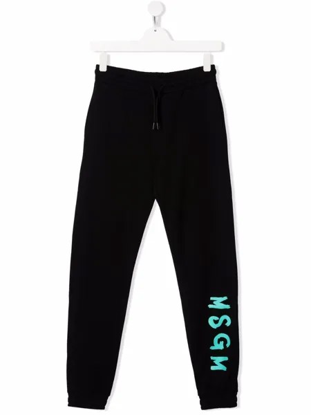 MSGM Kids спортивные брюки с логотипом