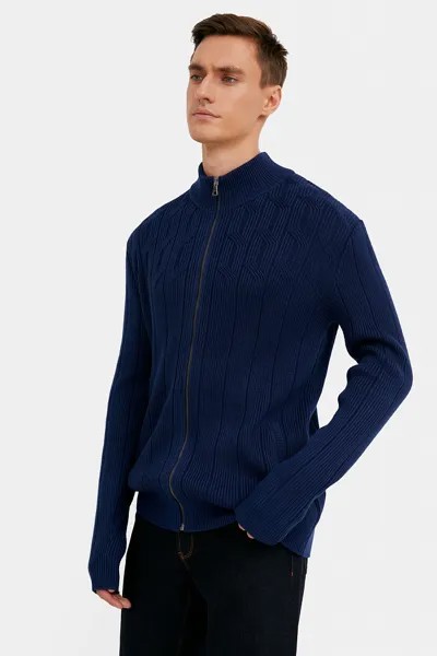 Кардиган мужской Finn Flare W20-21115 синий 3XL