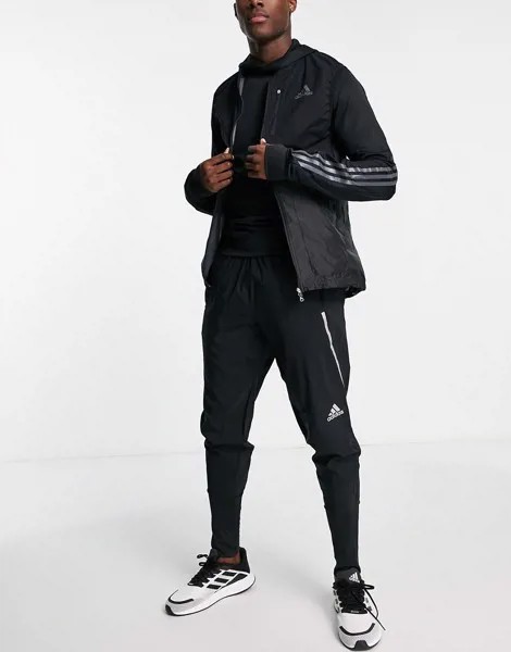 Черные джоггеры adidas Running Fast-Черный