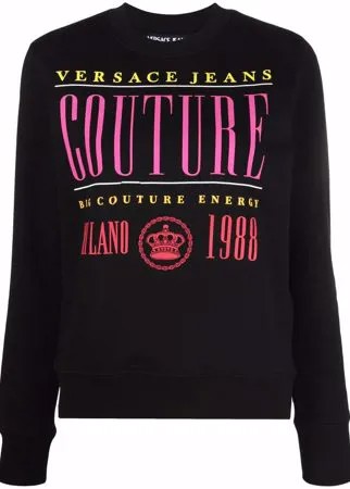 Versace Jeans Couture толстовка с надписью и логотипом