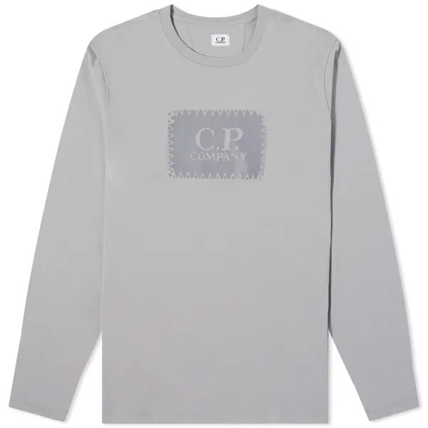 Лонгслив C.P. Company Box Logo Longsleeve T-Shirt, цвет Drizzle