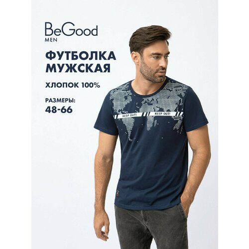 Футболка BeGood, размер 56, синий