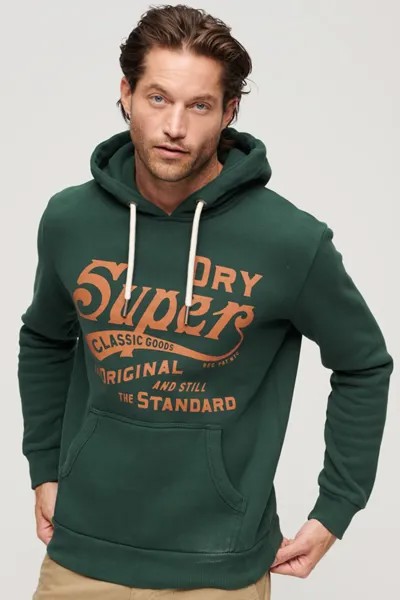 Худи 34th Street с надписью Superdry, зеленый