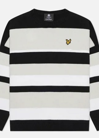 Женский свитер Lyle & Scott Stripe Jumper, цвет чёрный, размер XS