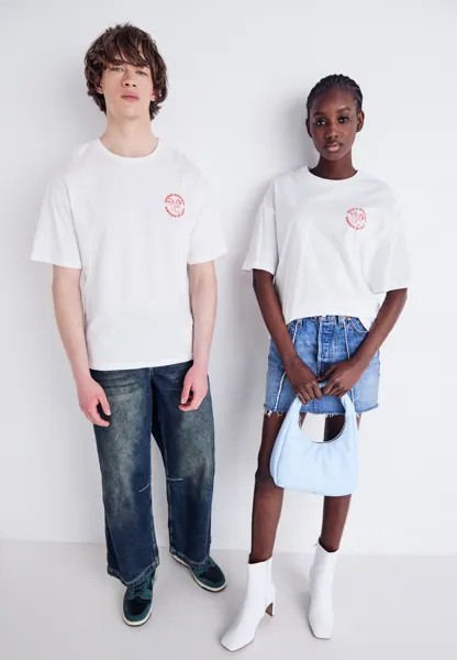 Футболка с набивным рисунком Jordeniz Tee Crew Neck Unisex Jack & Jones, ярко-белая