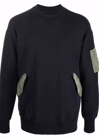 Sacai бомбер с круглым вырезом