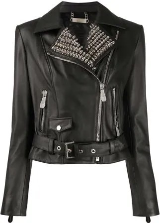 Philipp Plein байкерская куртка с заклепками