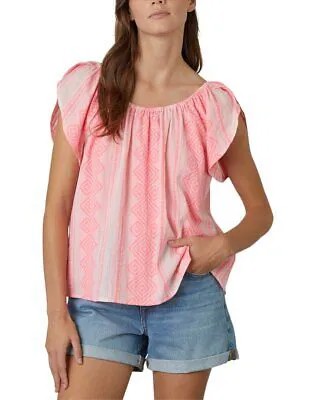 Женская футболка Velvet By Graham - Spencer Hadden из смесового льна, розовая, Xs