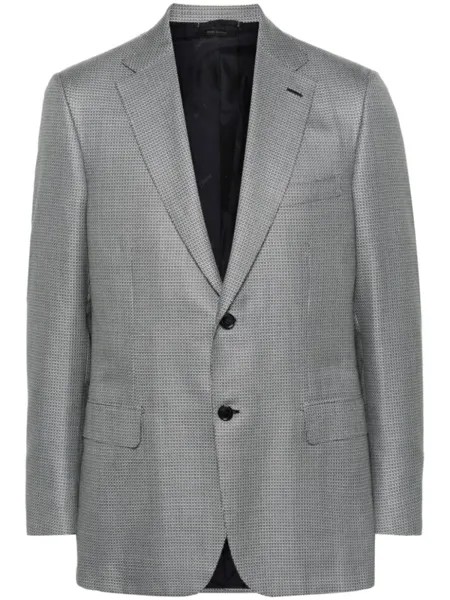 Brioni пиджак в ломаную клетку, синий