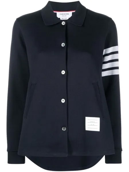 Thom Browne кардиган с отделкой в полоску, синий