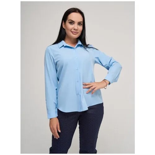 Рубашка DiSORELLE, размер 46, голубой
