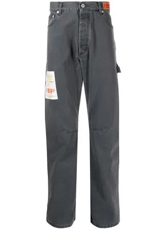 Heron Preston прямые джинсы с нашивкой-логотипом