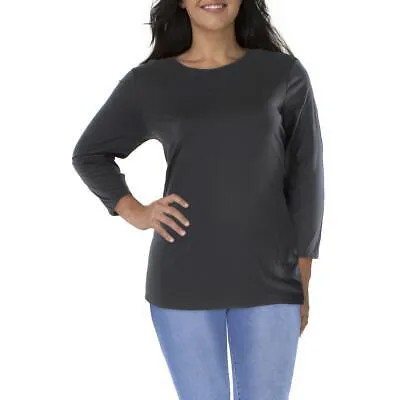 Женская серая блузка-туника Eileen Fisher с разрезами и вырезами XL BHFO 2736