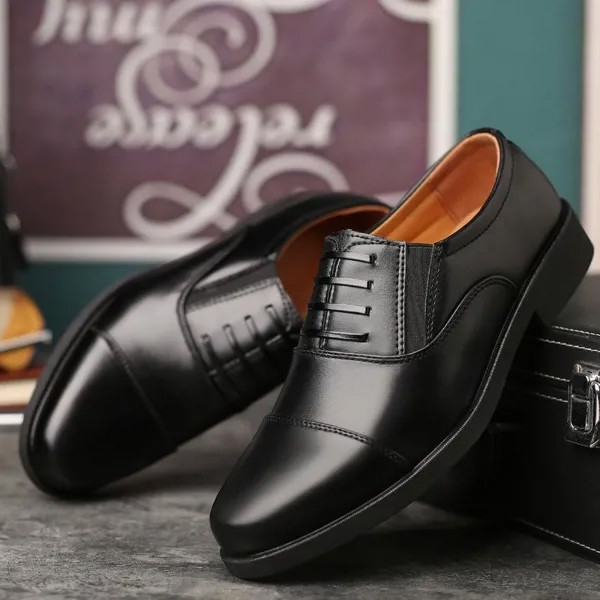 Мода Мужская классическая кожаная обувь британский стиль высокое качество Oxfords Мокасины Кожа