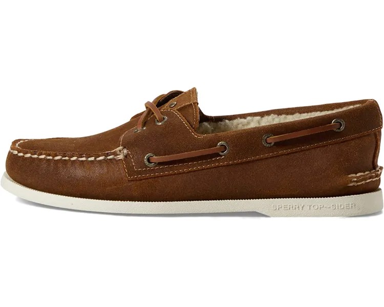 Лодочные туфли A/O 2-Eye Seacycled Shearling Sperry, тан