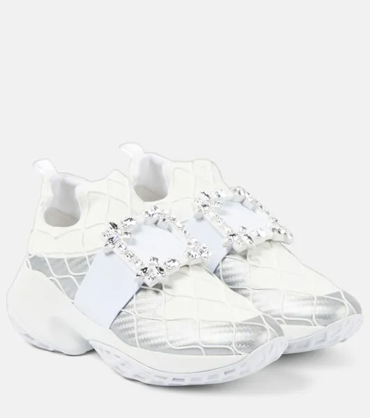 Кроссовки Viv' Run с декором Roger Vivier, серебряный
