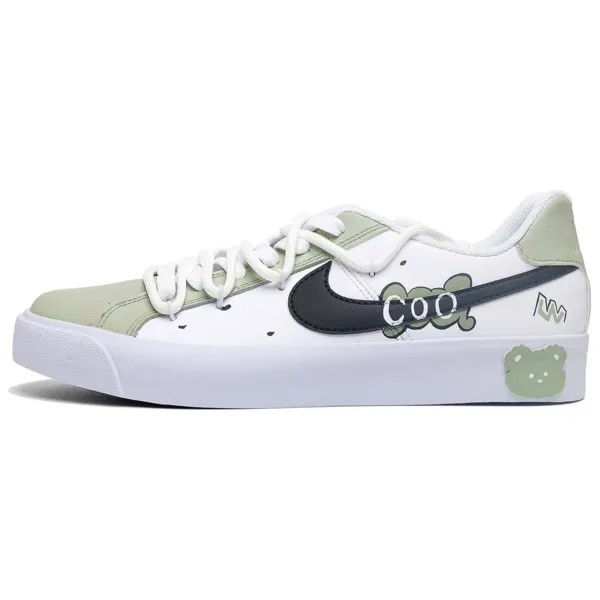 Кроссовки Nike Court Royale Skateboarding Shoes Unisex Low-top White/Green, зеленый