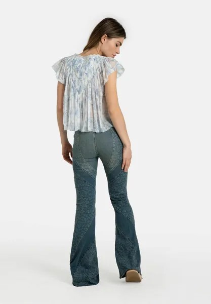 Блуза PRINTED PADMA Free People, бежевый