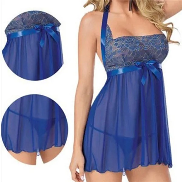 Женщины Сексуальное белье BabyDoll Пижама Ночное платье Ночное платье Плюс Размер