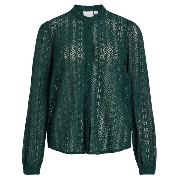 Блузка Vila Chikka Lace, зеленый
