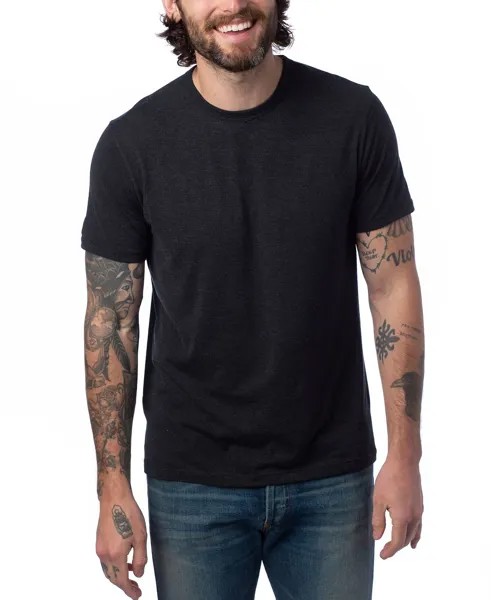 Мужская модальная футболка tri-blend с круглым вырезом Alternative Apparel, черный