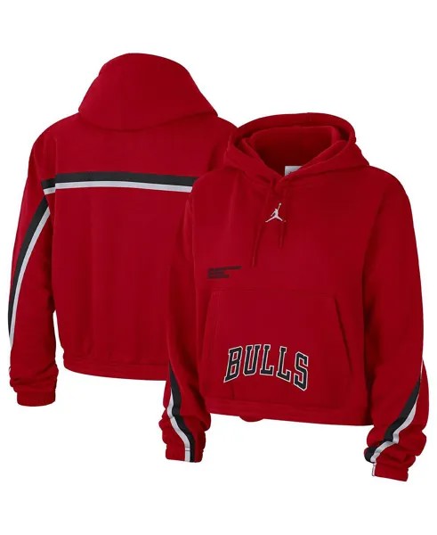 Женский брендовый пуловер с капюшоном Red Chicago Bulls Courtside Statement Edition Jordan, красный