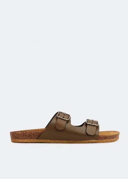Сандалии SAINT LAURENT Jimmy sandals, коричневый