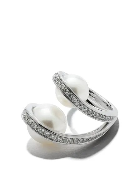 TASAKI кольцо Aurora из белого золота с бриллиантами и жемчугом