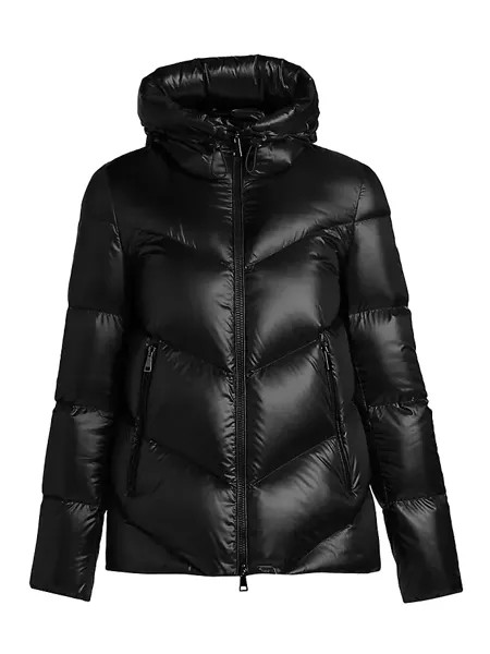 Пуховик Mainline Chambon с капюшоном Moncler, черный