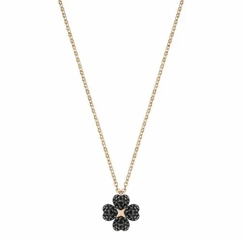 Колье SWAROVSKI, кристаллы Swarovski, черный, серебряный