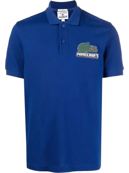 Рубашка поло Minecraft с короткими рукавами Lacoste, синий