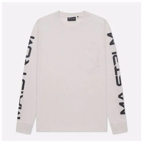 Мужской лонгслив MA.Strum Sleeve Print FW21 бежевый , Размер S