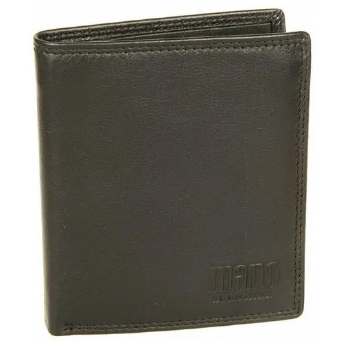 Портмоне Mano, фактура гладкая, черный