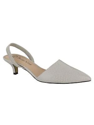 Женские слипоны BELLA VITA Ivory Snake Sarah Toe Kitten Heel Slingback 8,5 M