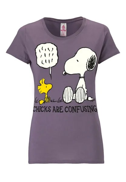 Футболка Logoshirt Snoopy Peanuts, лавандовый