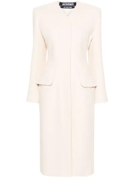 Jacquemus пальто макси Le Manteau Cubo, нейтральный цвет