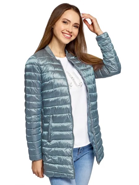 Куртка женская oodji 10204067-2 бирюзовая 38/170