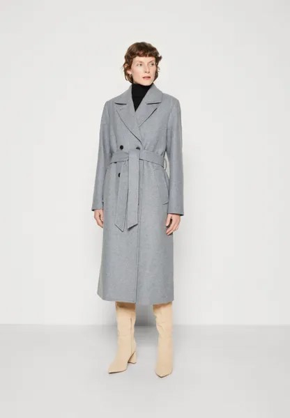 Пальто классическое SLFMILO COAT Selected Femme, светло-серый меланж