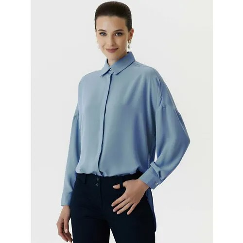 Блуза Арт-Деко, размер 164-84-96, голубой