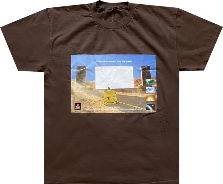 Футболка Cactus Jack by Travis Scott Monolith Day T-Shirt 'Brown', коричневый