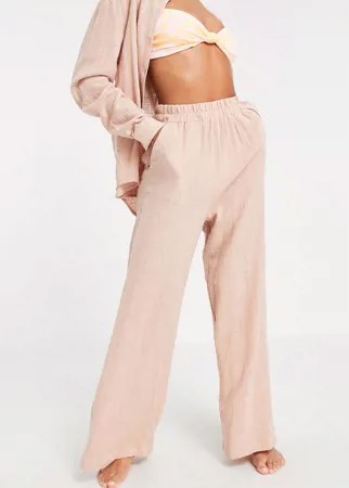 Нежно-розовые пляжные брюки свободного кроя (от комплекта) South Beach-Розовый цвет