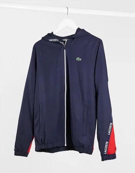 Спортивная куртка на молнии Lacoste-Темно-синий